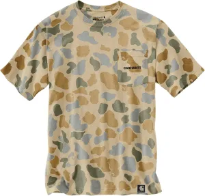 Carhartt Men's Relaxed Fit Lightweight Short-Sleeve Pocket Camo Logo Graphic T-Shirt
