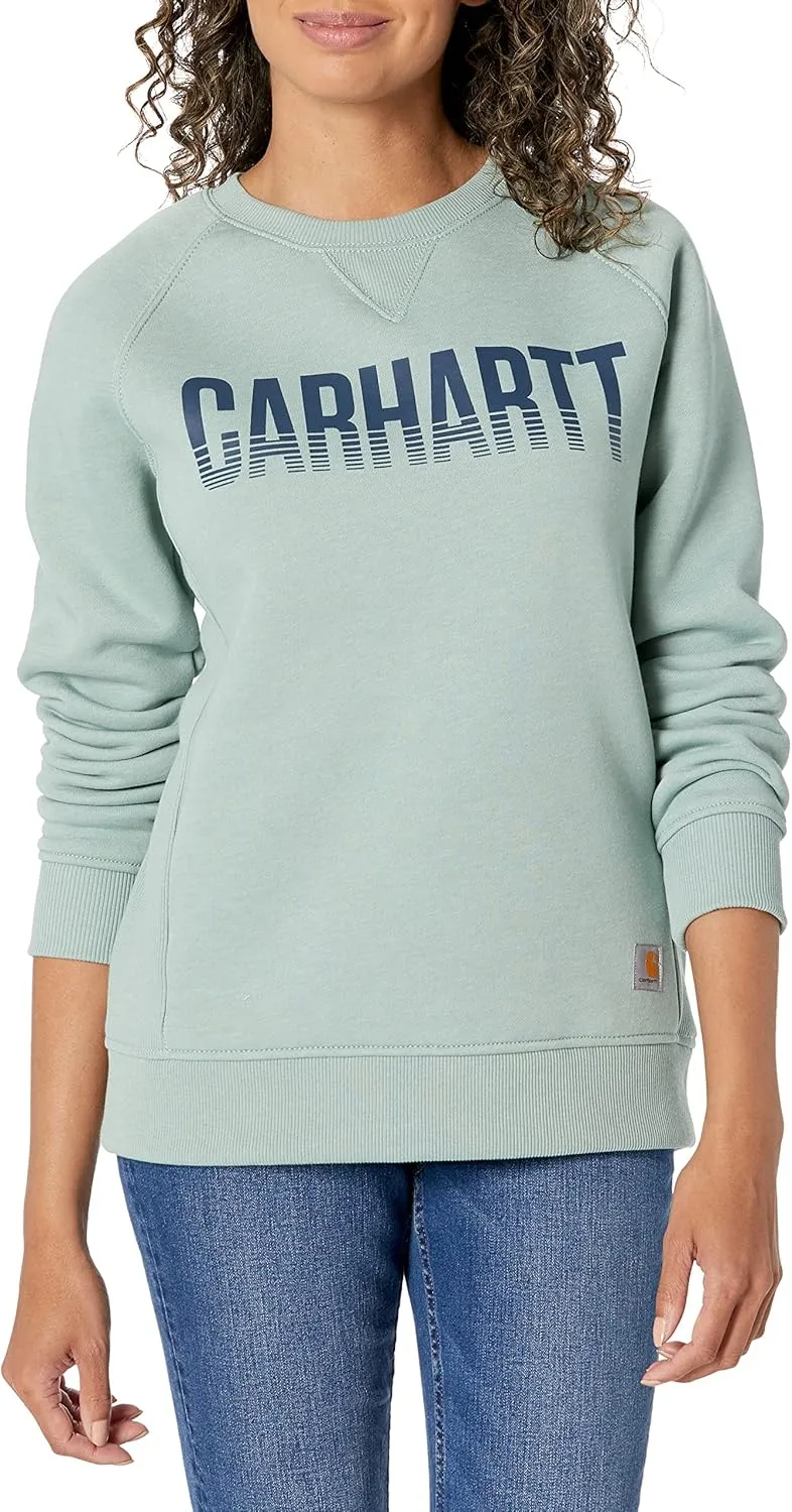 Carhartt Women's Exclusive Midweight Relaxed Fit Graphic Crew Neck Sweatshirt