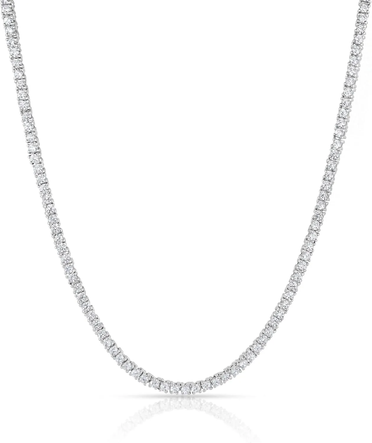 CAROVO Gold Necklace for Women,Dainty Gold Necklaces 14k Gold Plated Diamond Necklaces Cute CZ Solitaire Choker Necklaces for Women Simple Cubic Zirconia Pendant Necklace Trendy Jewelry Gifts