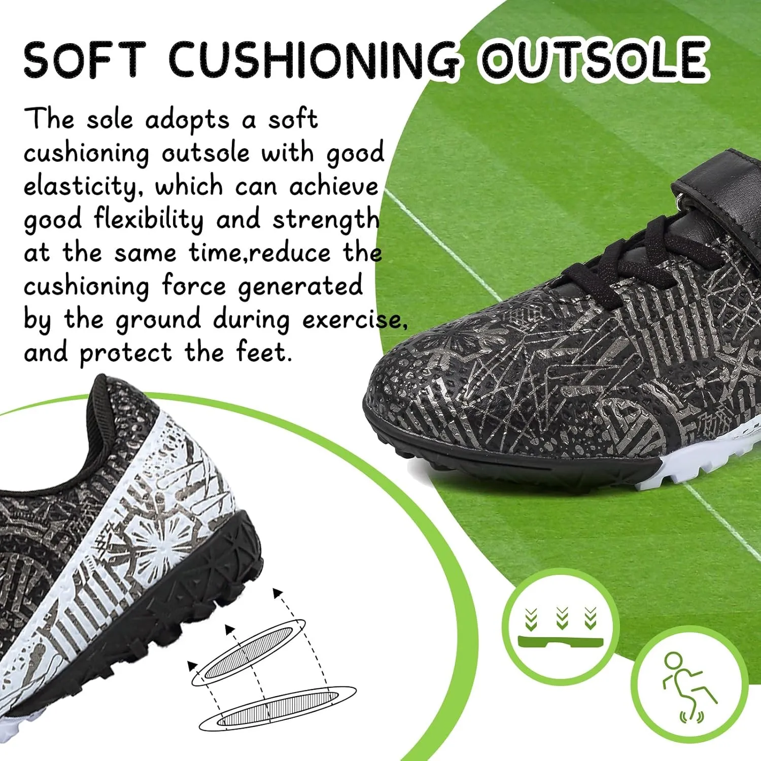 CBUSTER Kids Soccer Cleats Boys Football Cleats Girls Soccer Shoes
