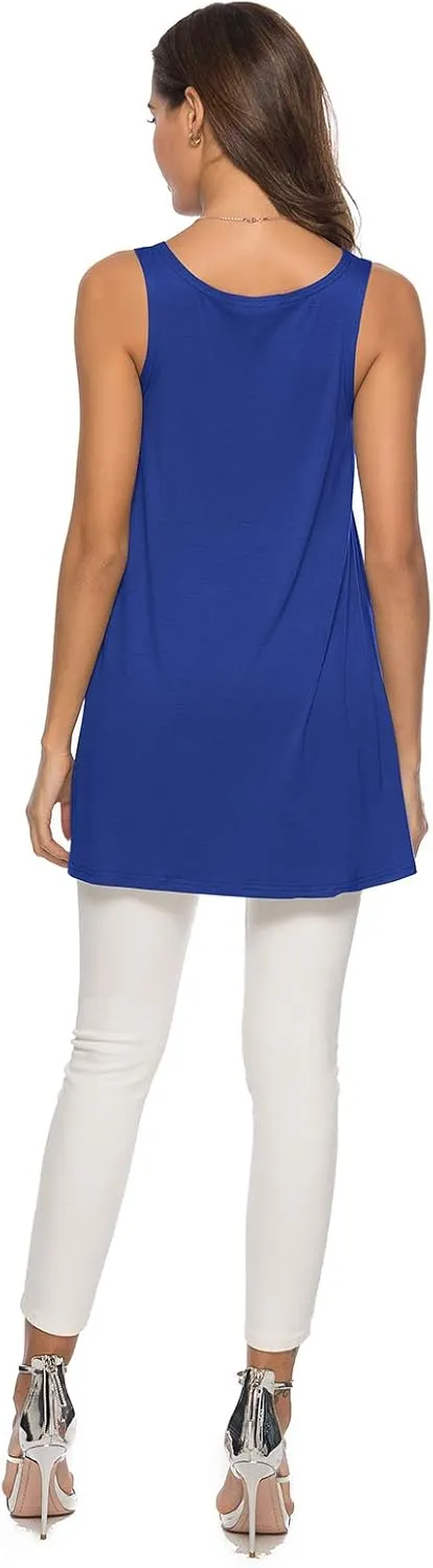 CEASIKERY Women's Sleeveless Tunics Women Flowy Tunic Tank Tops for Leggings