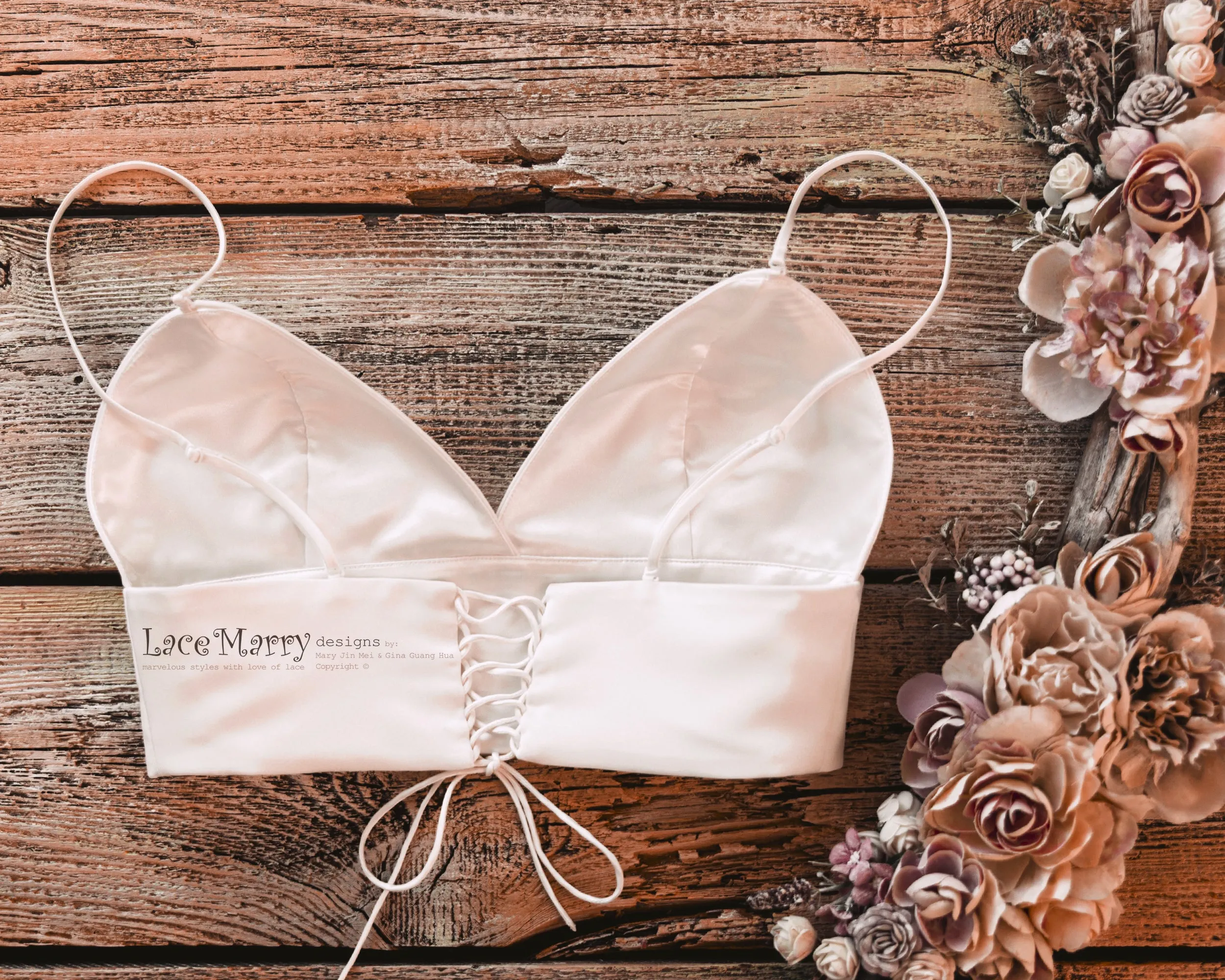 Charming Bridal Lace Crop Top with High Collar