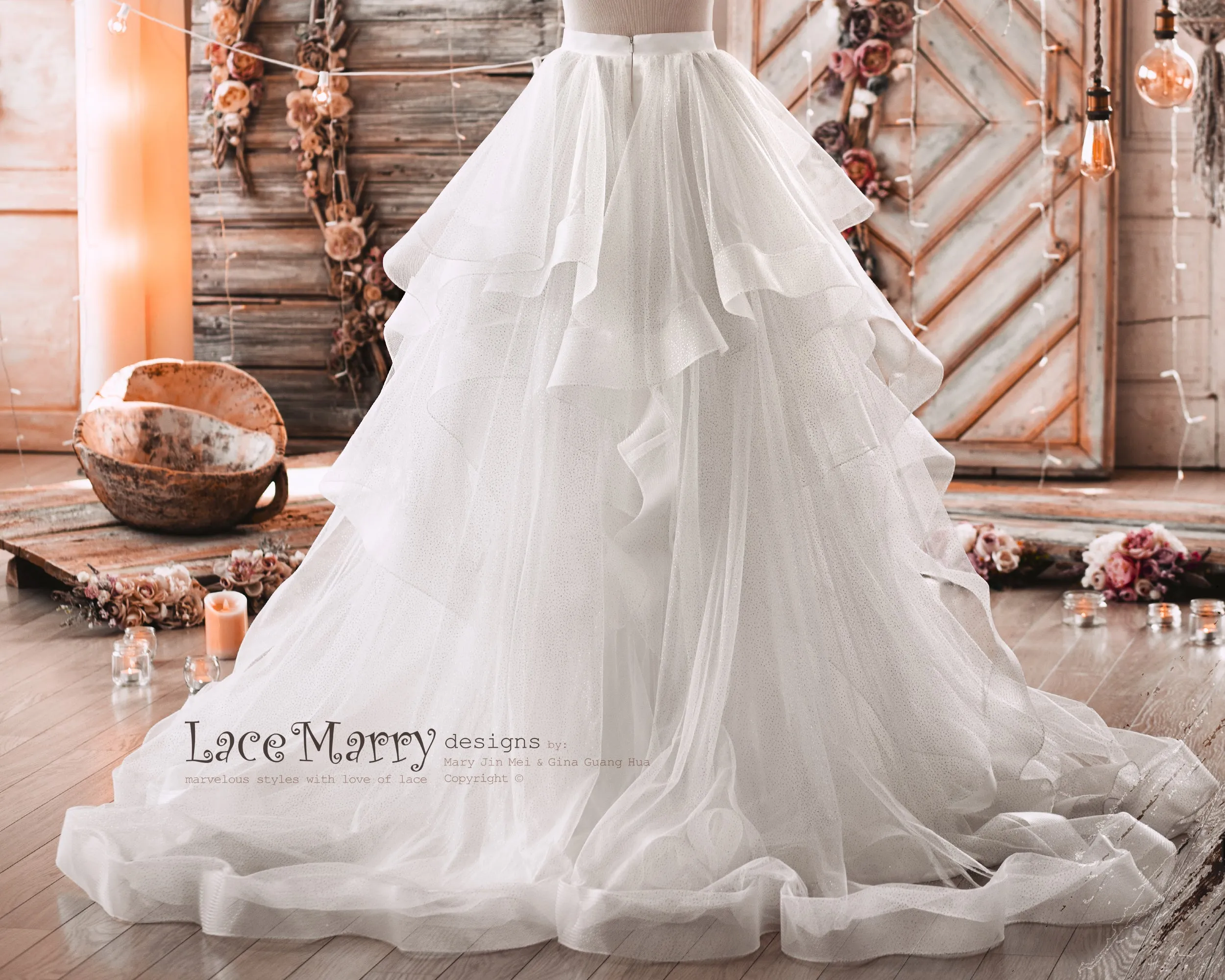Charming Bridal Lace Crop Top with High Collar