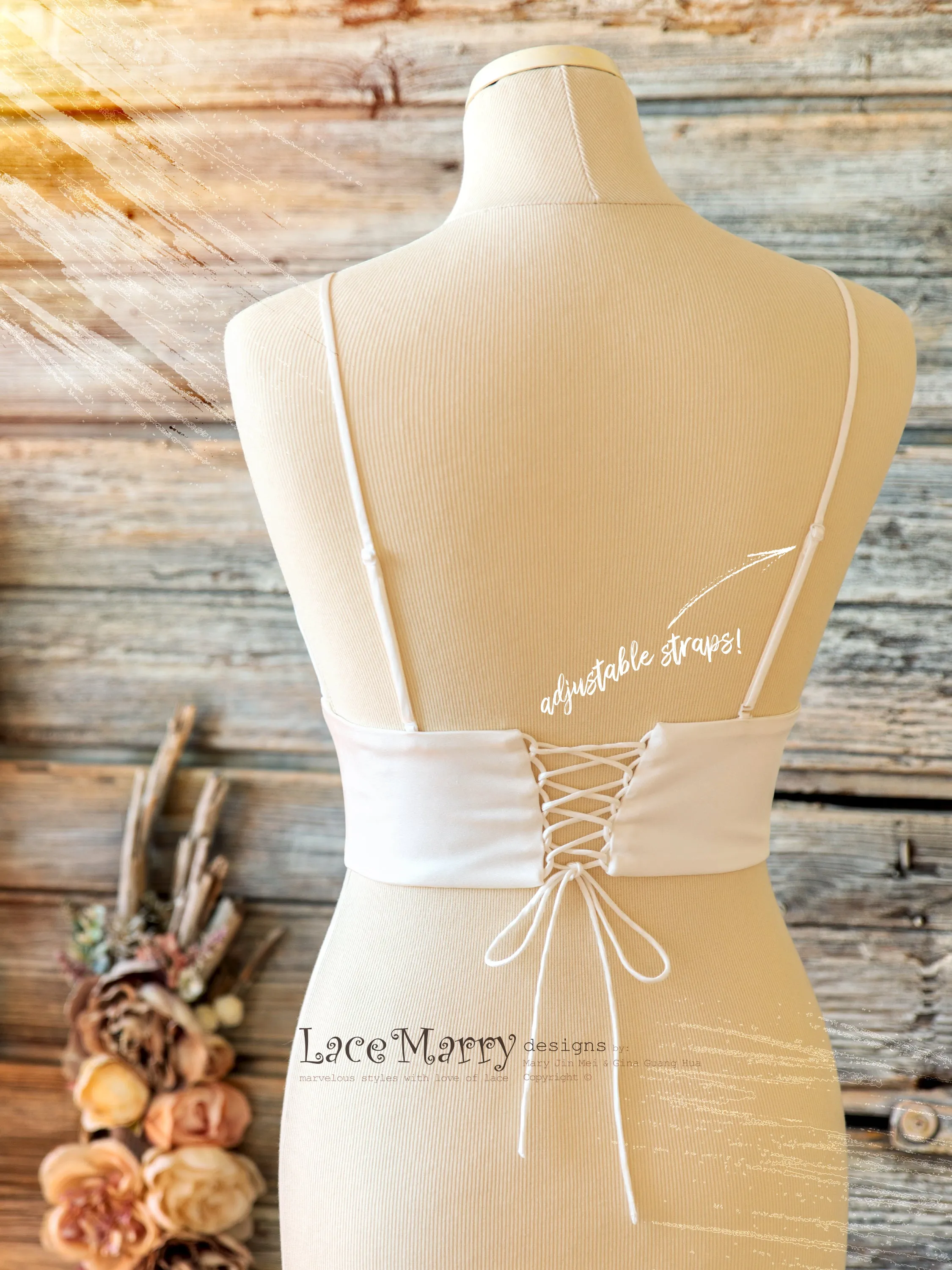 Charming Bridal Lace Crop Top with High Collar