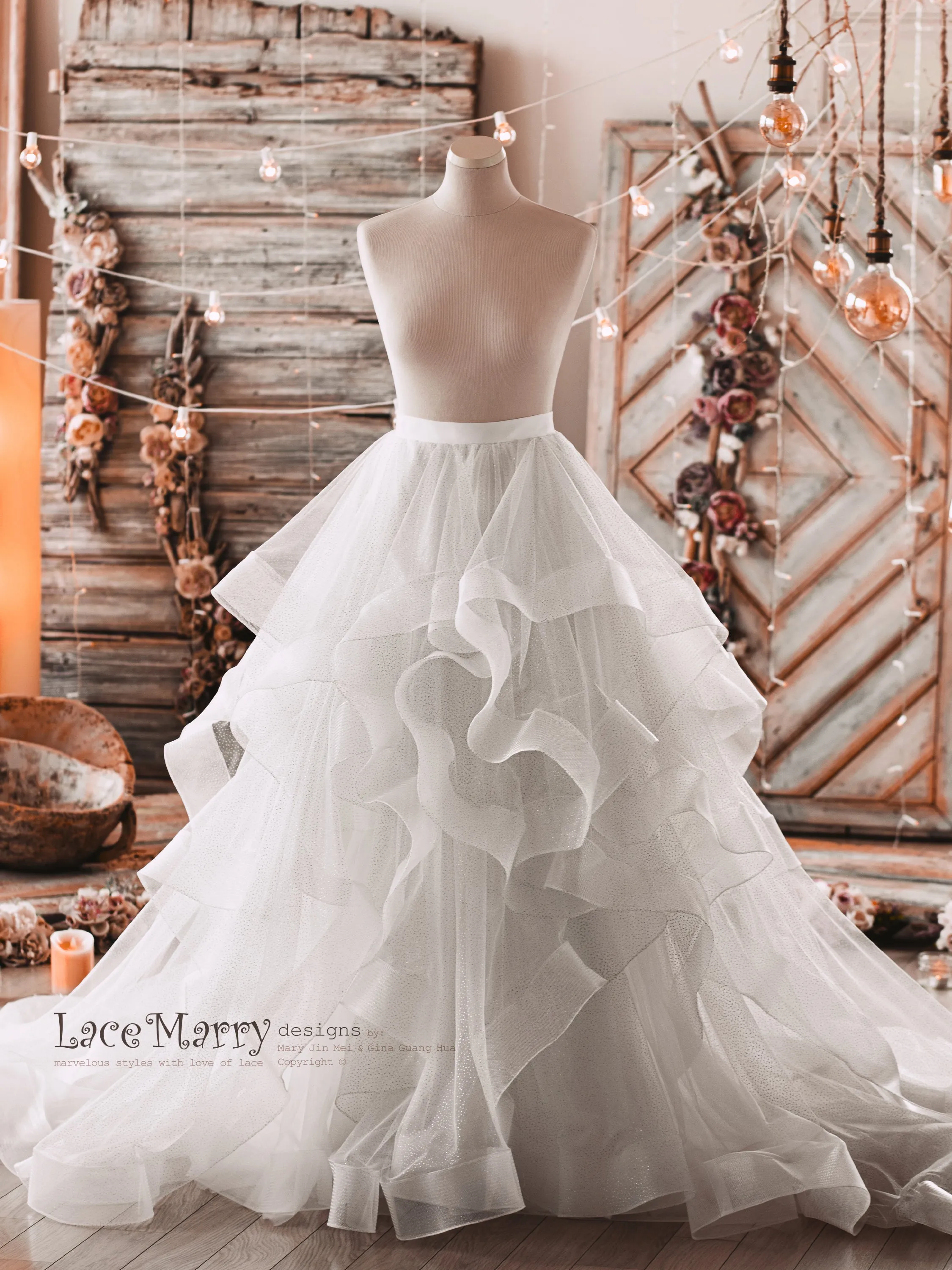 Charming Bridal Lace Crop Top with High Collar