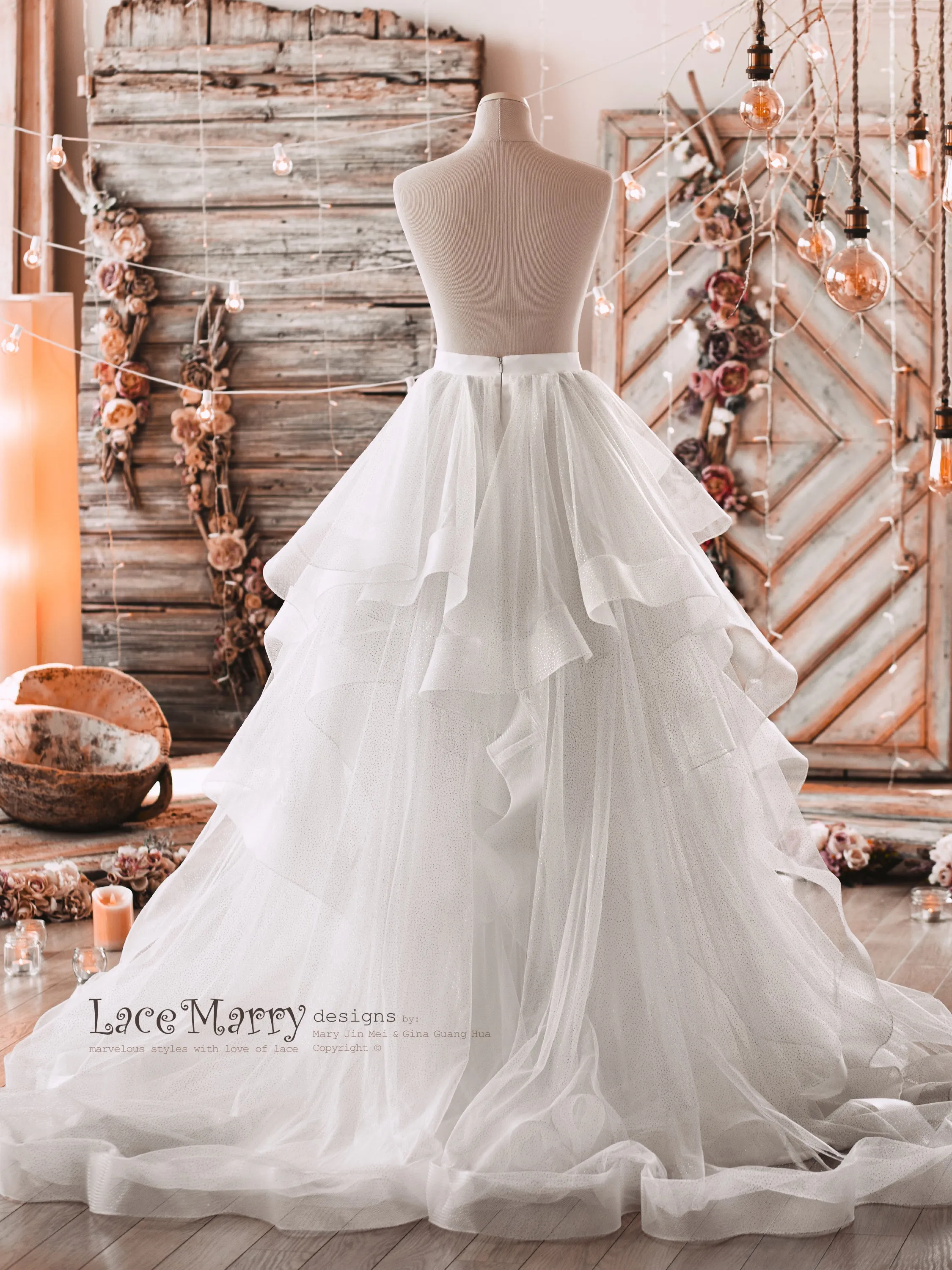Charming Bridal Lace Crop Top with High Collar
