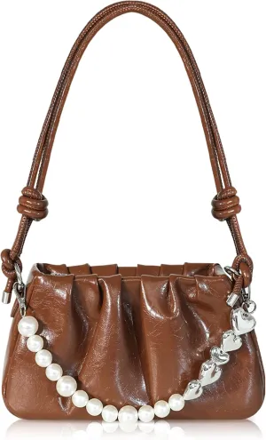 Clutch Purse for Women - Evening Small Shoulder Bag Anti Theft Removable Chain Adjustable Strap PU Handbag