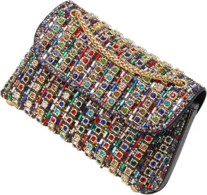 Clutches Purse Sparkling Evening Handbag for Women,Chain Crossbody Shoulder Bags