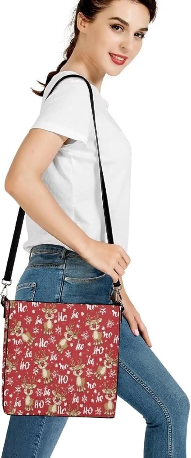 Crossbody Bucket Shoulder Bags for Women Leather Purse Cross Body Handbag Multiple Pockets