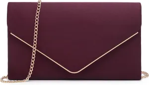 Dasein Women Faux Suede Evening Clutch Bags Formal Party Clutches Wedding Purses Cocktail Prom Clutches