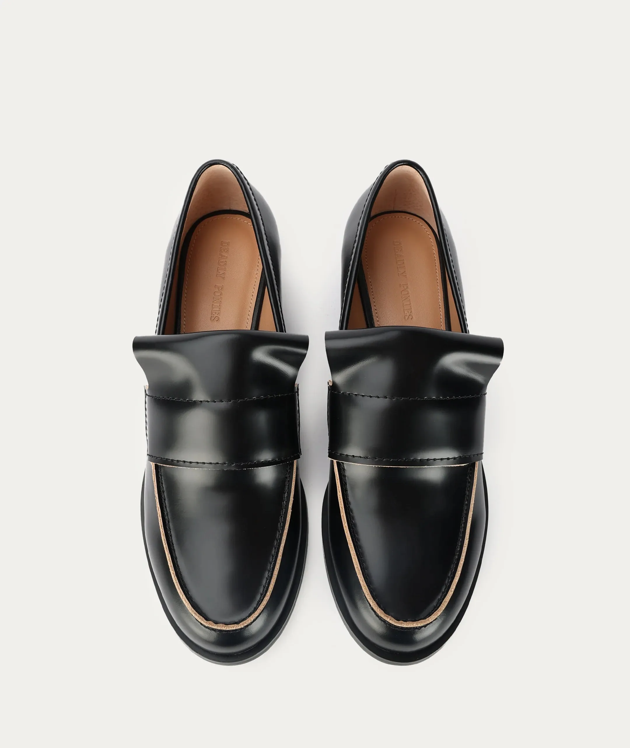 DEADLY PONIES - Cheval Loafer - Black