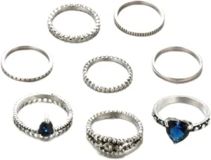 Didiseaon Fashion Ring Set for Women 8pcs Vintage Jewelry Set Knuckle Rings Ideal Present