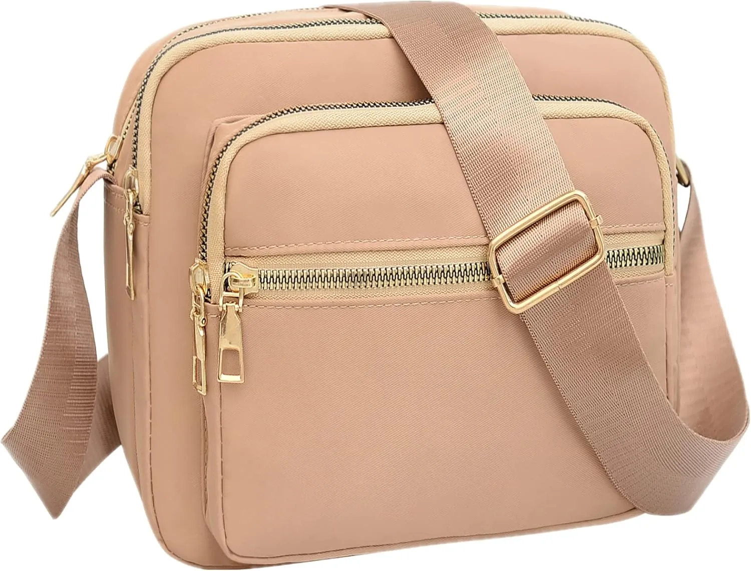 DIHKLCIO Nylon Crossbody Bags for Women Purses and Handbags Women's Casual Messenger Bag Waterproof Black Crossbody Purse