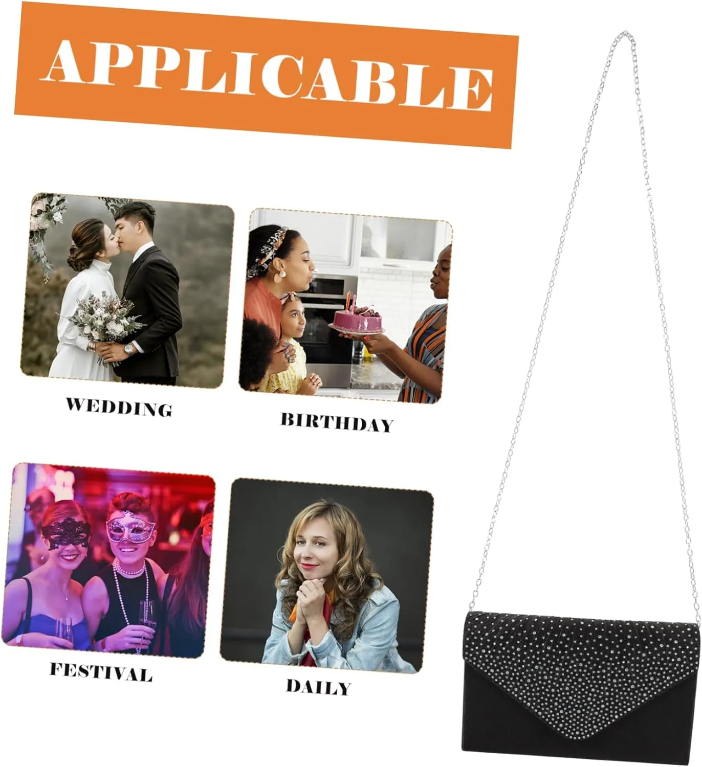 Dinner Bag Evening Purses Evening Clutch Envelope Purse Clutch Bags for Women Wedding Clutches and