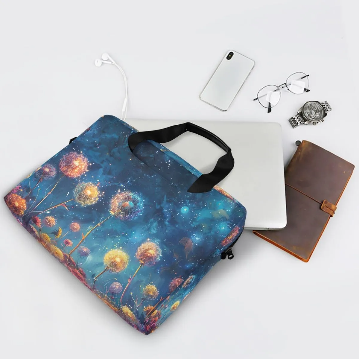 Dinosaur Blue 15.6 Inch Laptop Computer Shoulder Messenger Bag Tablet Carrying Case