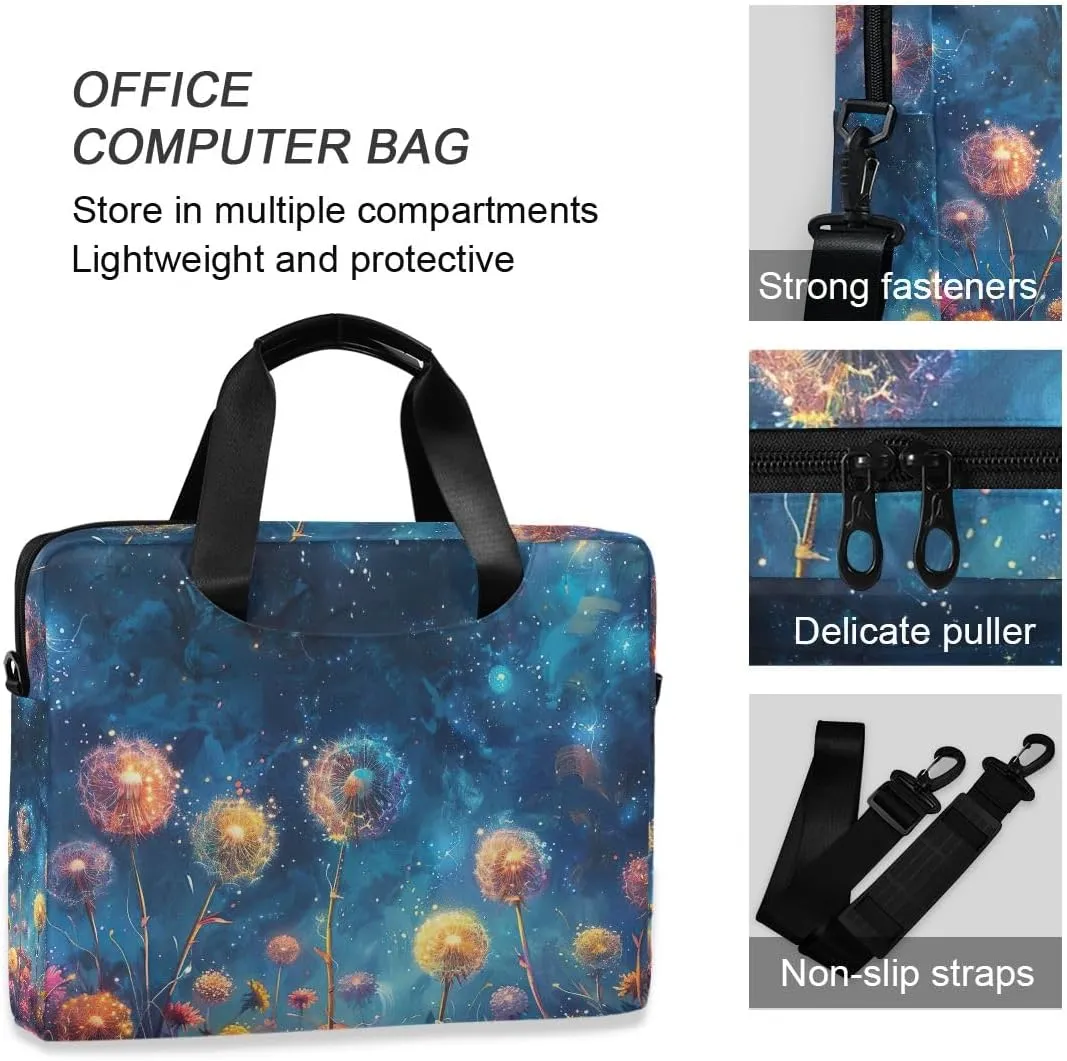 Dinosaur Blue 15.6 Inch Laptop Computer Shoulder Messenger Bag Tablet Carrying Case