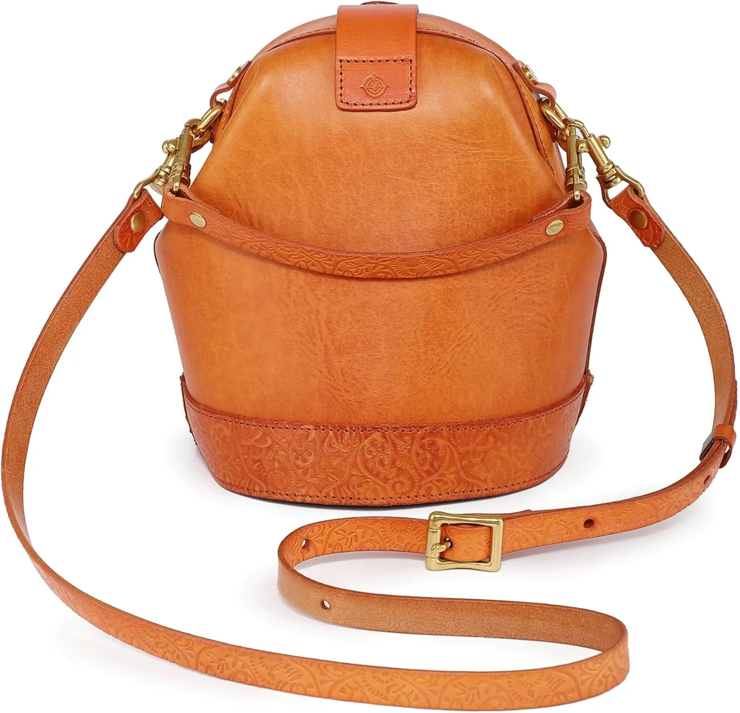 Doctor Bucket Crossbody Handbag | Luxurious and Versatile Bag for Women | Genuine Cowhide Leather