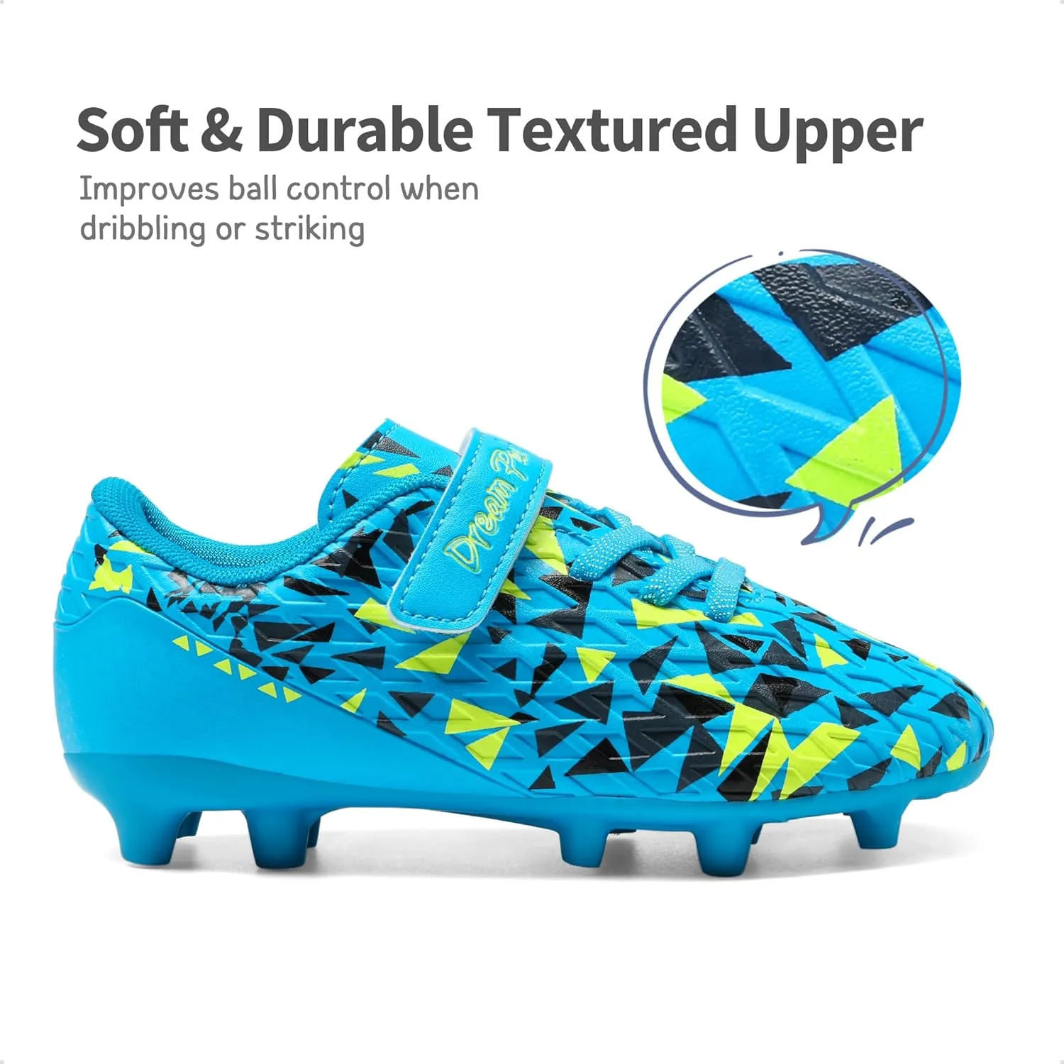 DREAM PAIRS Boys Girls Soccer Cleats Kids Football Shoes for Little/Big Kid SDSO2307K