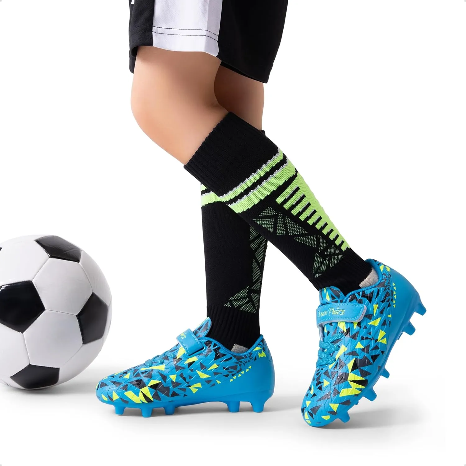 DREAM PAIRS Boys Girls Soccer Cleats Kids Football Shoes for Little/Big Kid SDSO2307K
