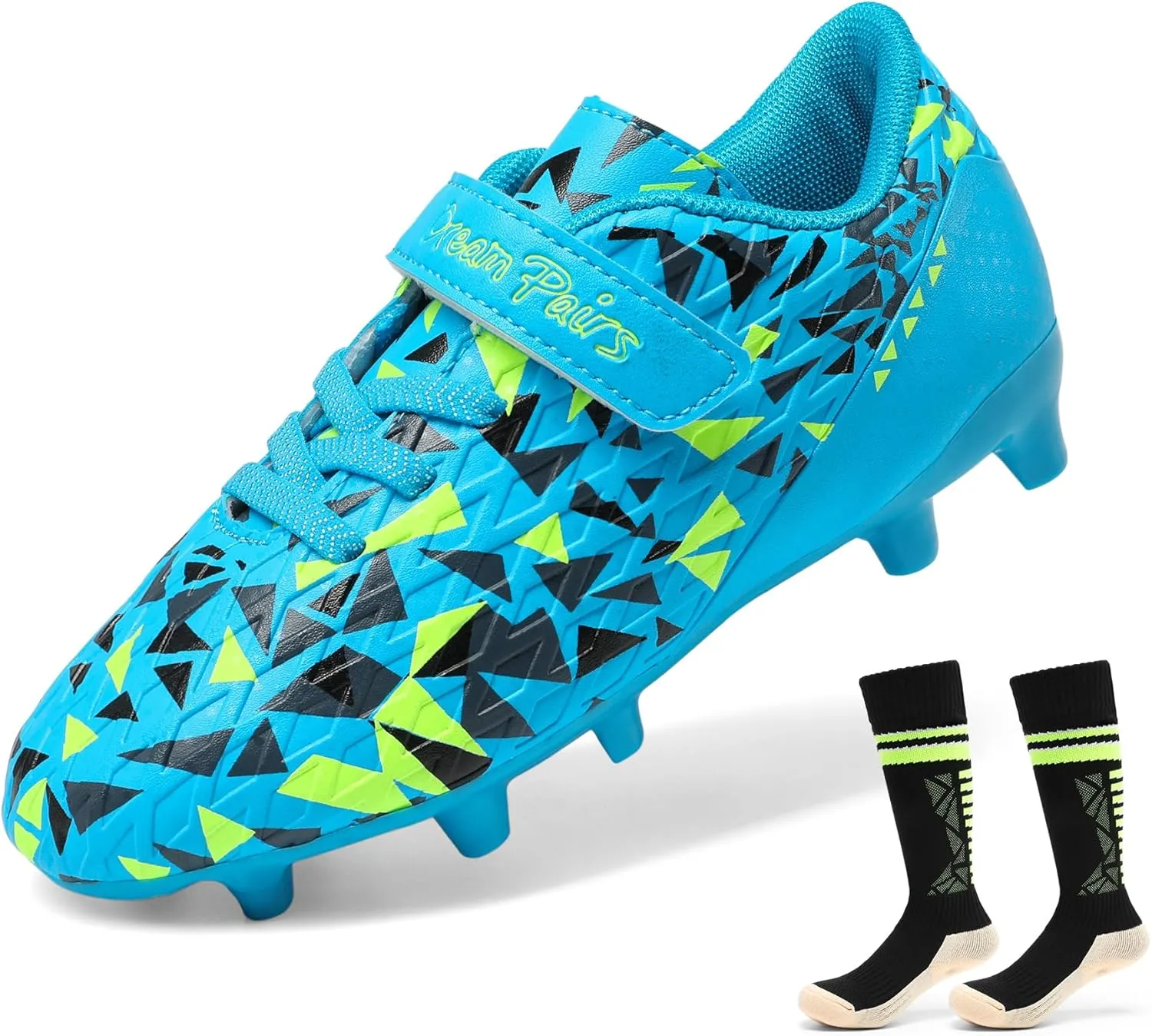 DREAM PAIRS Boys Girls Soccer Cleats Kids Football Shoes for Little/Big Kid SDSO2307K