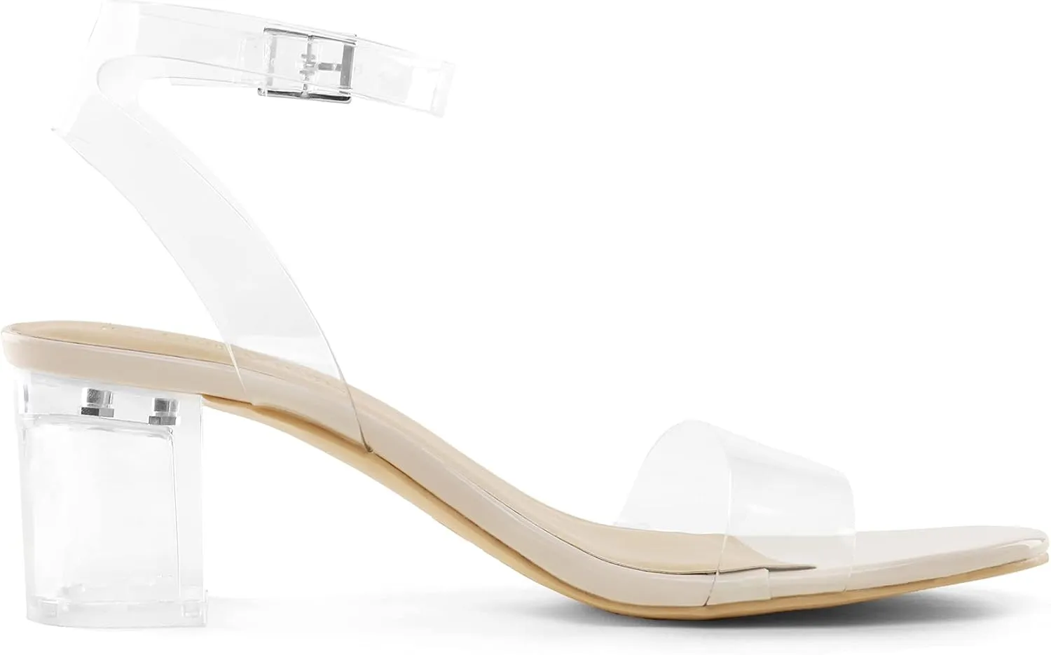 DREAM PAIRS Women's Open Toe Ankle Strap Low Block Chunky Heels Sandals Party Dress Pumps Shoes