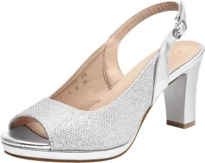 DREAM PAIRS Womens Sexy High Chunky Heels Peep Toe Platform Block Slingback Dress Pumps Shoes