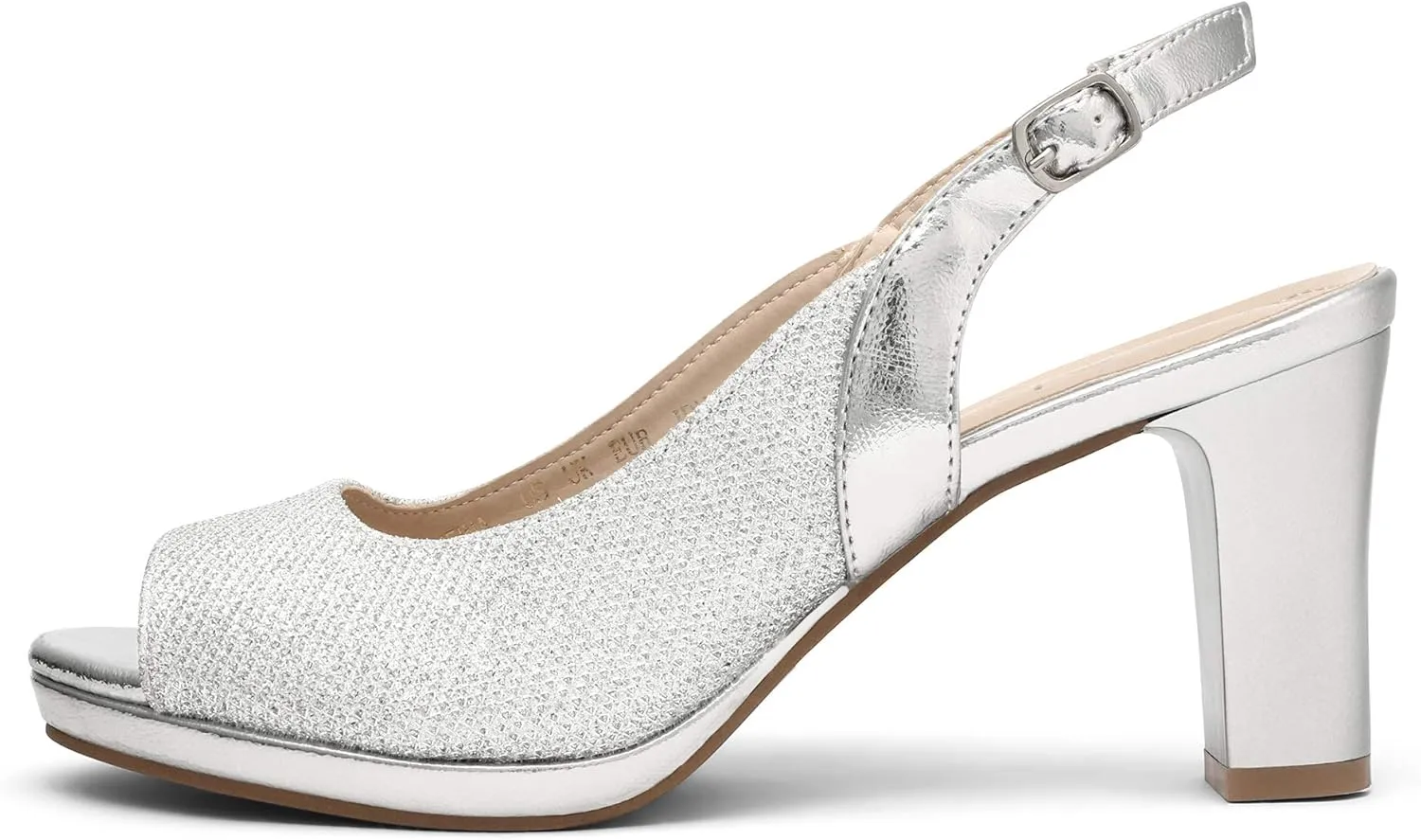 DREAM PAIRS Womens Sexy High Chunky Heels Peep Toe Platform Block Slingback Dress Pumps Shoes