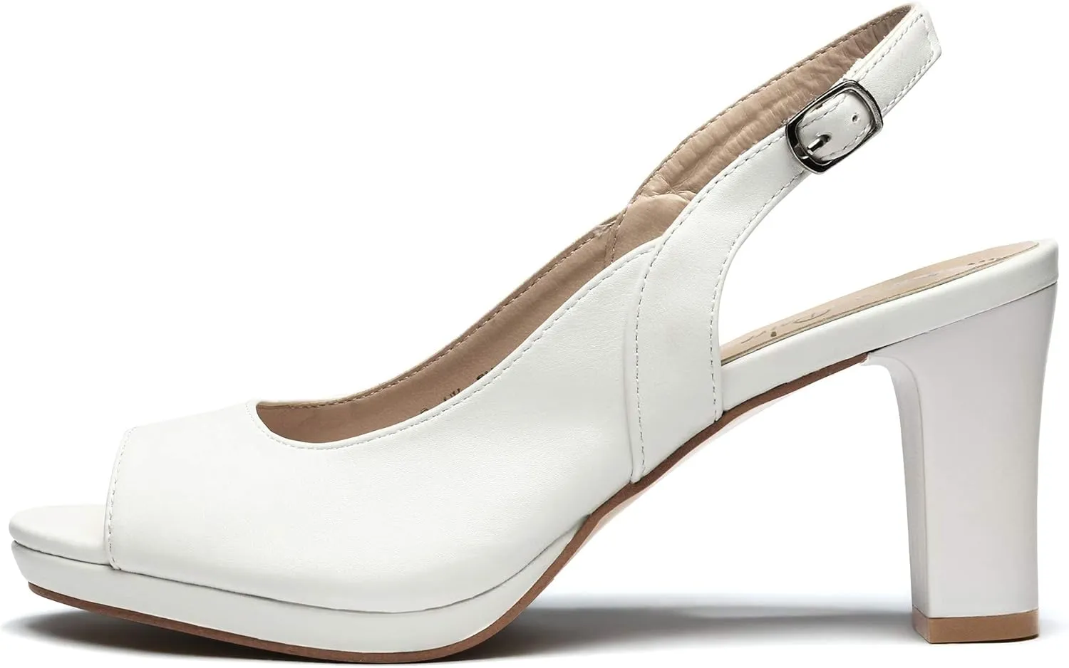 DREAM PAIRS Womens Sexy High Chunky Heels Peep Toe Platform Block Slingback Dress Pumps Shoes