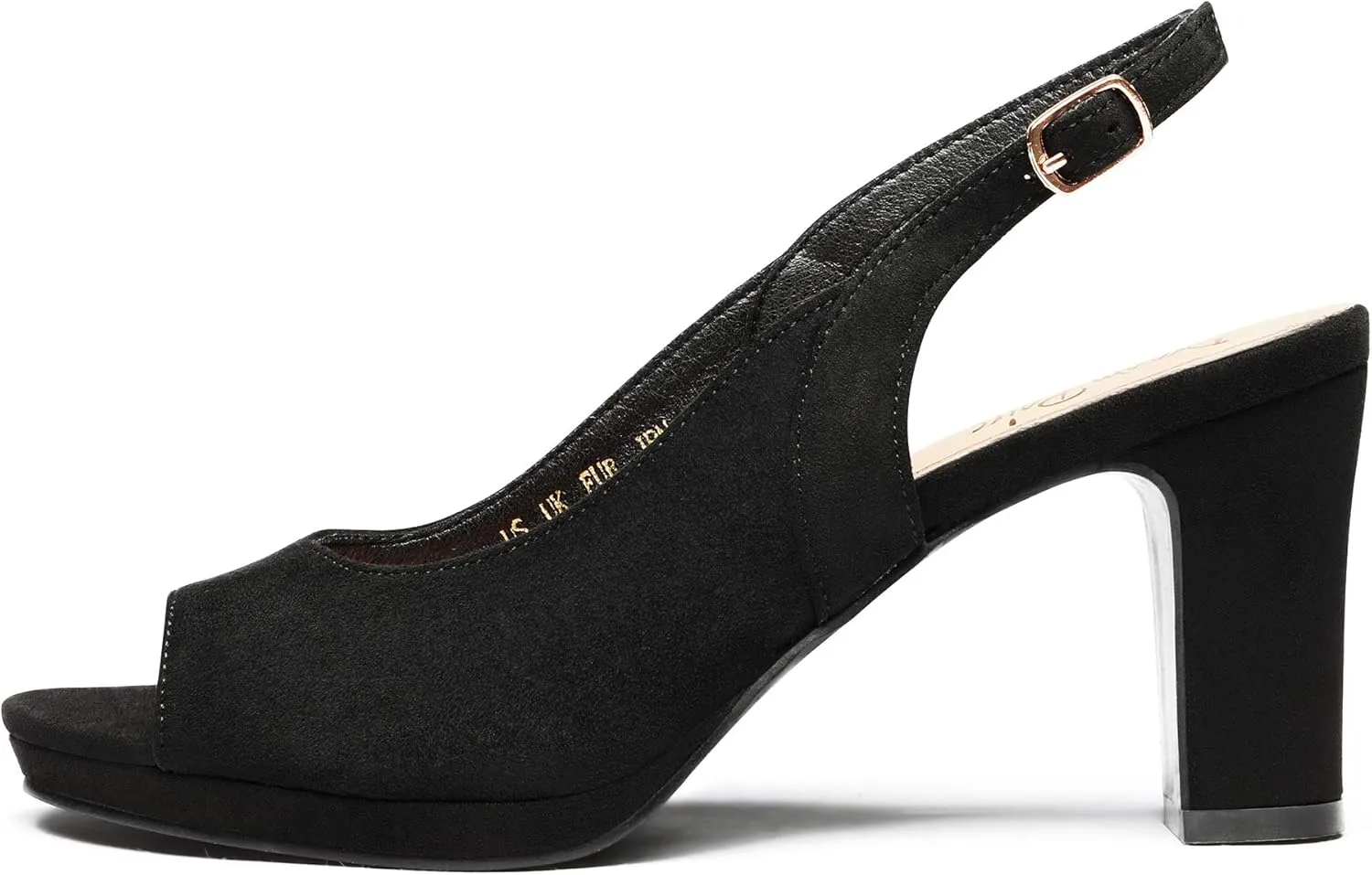 DREAM PAIRS Womens Sexy High Chunky Heels Peep Toe Platform Block Slingback Dress Pumps Shoes
