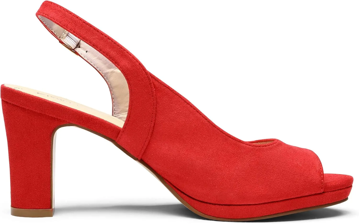 DREAM PAIRS Womens Sexy High Chunky Heels Peep Toe Platform Block Slingback Dress Pumps Shoes