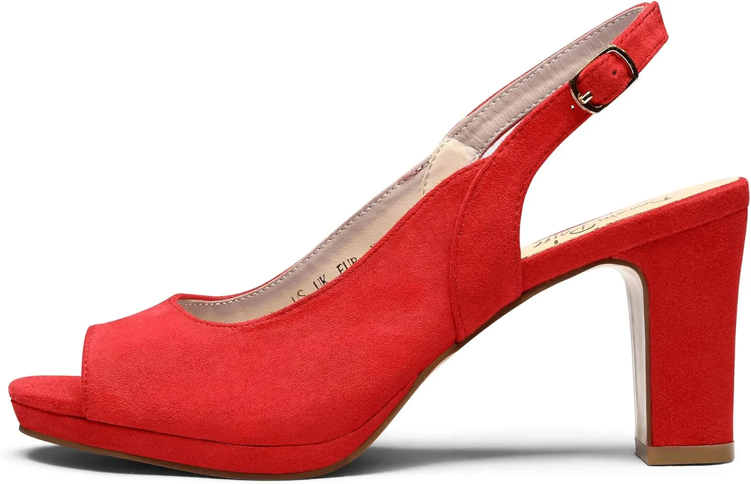 DREAM PAIRS Womens Sexy High Chunky Heels Peep Toe Platform Block Slingback Dress Pumps Shoes