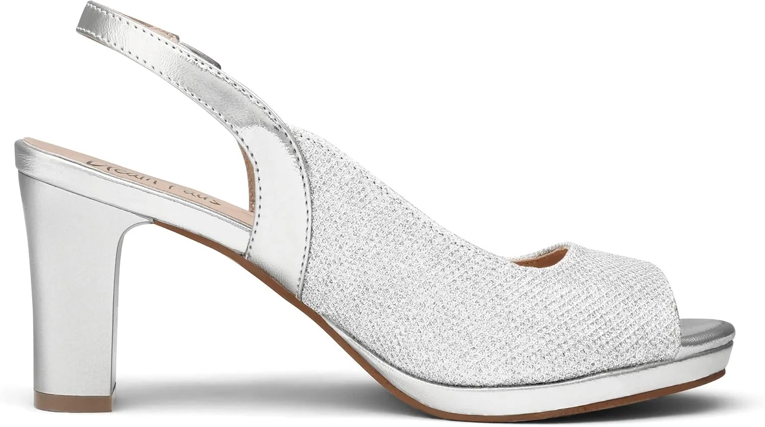 DREAM PAIRS Womens Sexy High Chunky Heels Peep Toe Platform Block Slingback Dress Pumps Shoes