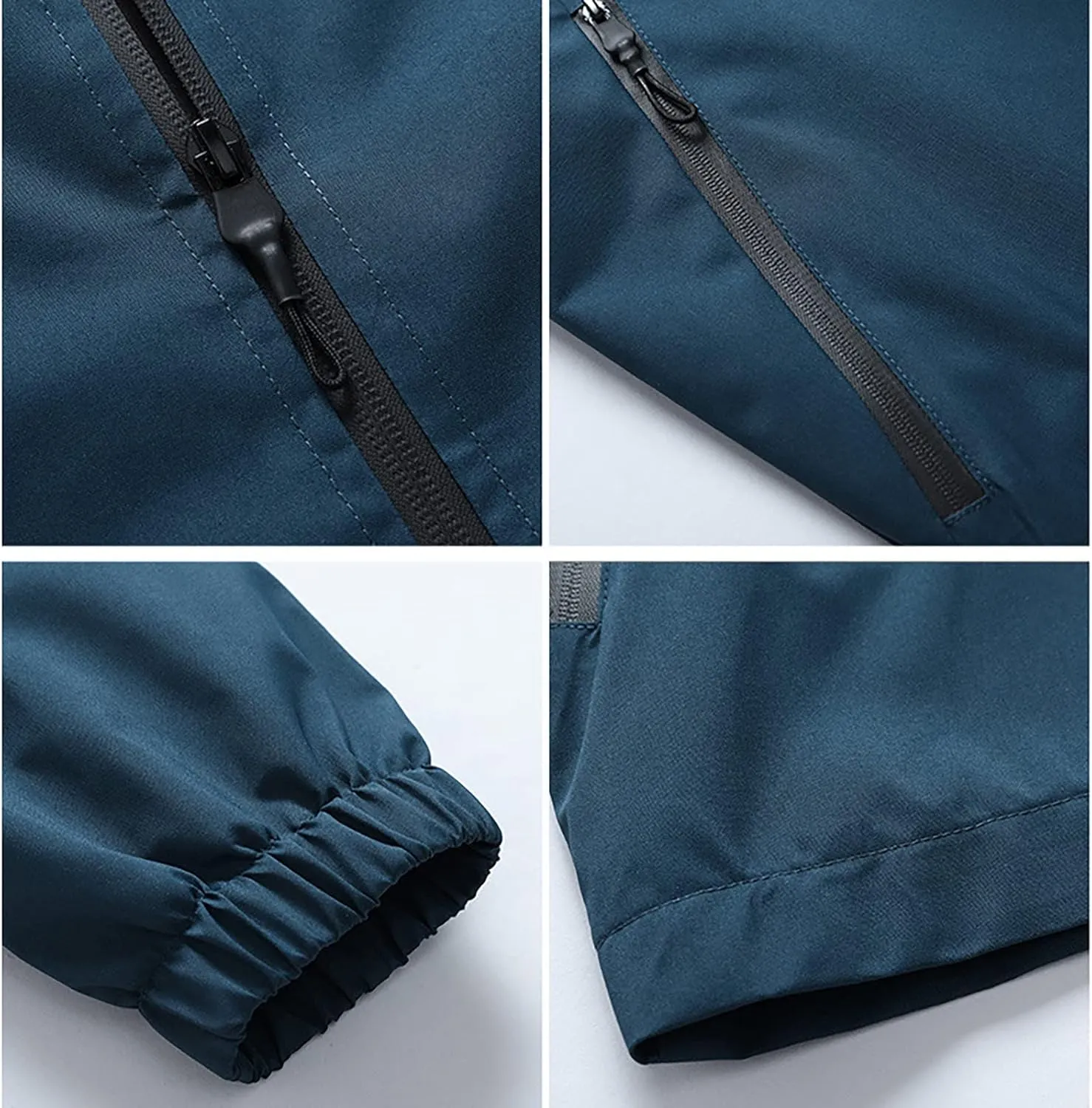 DuDubaby Mens Windbreak Quick Drying Coat Long Sleeve Hooded Sweatshirt Tops Blouse Mountaineering Jacket