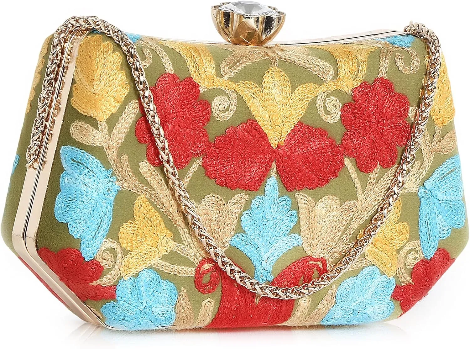 Embroidery Wedding/Party Bridal Type Sling/Clutch Bag
