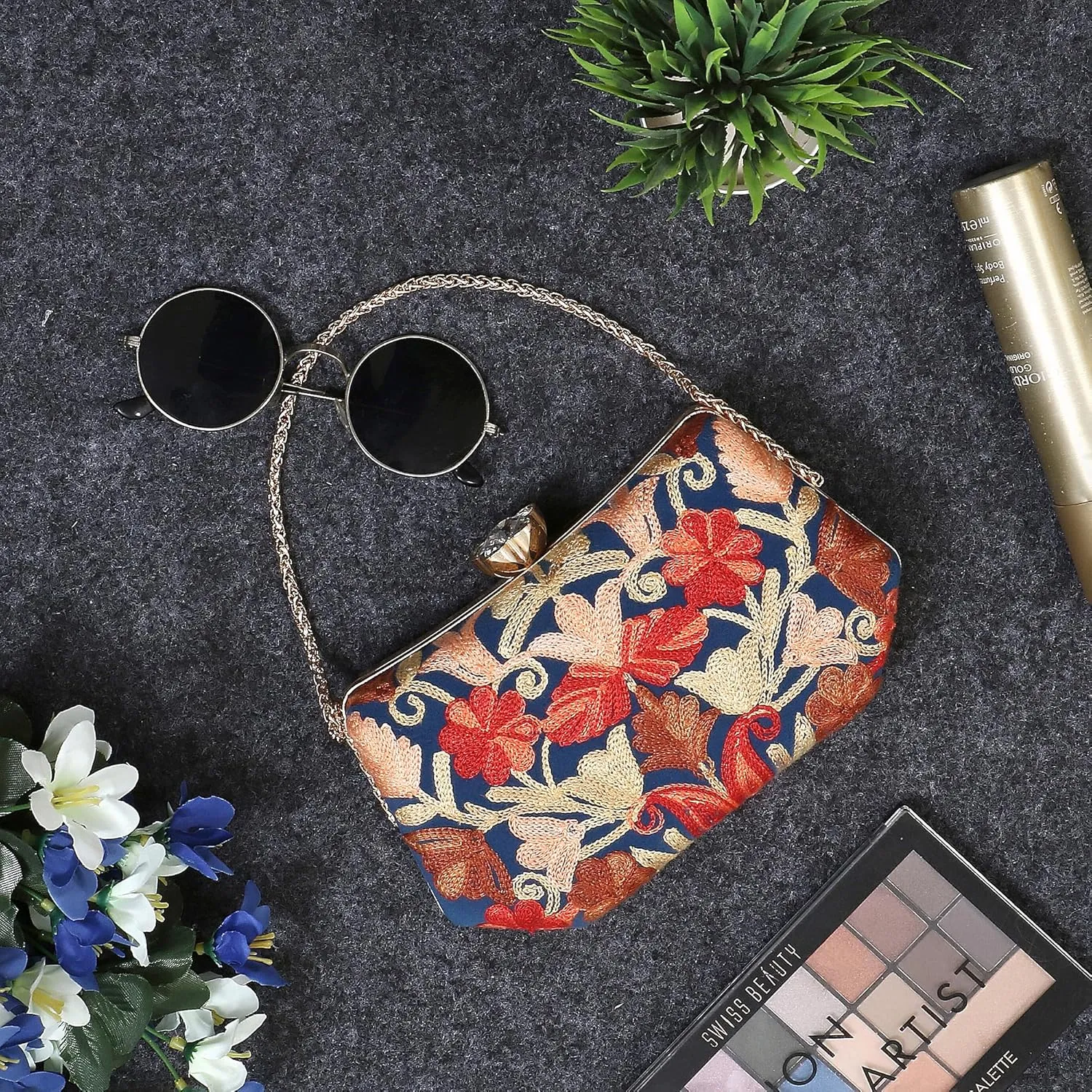 Embroidery Wedding/Party Bridal Type Sling/Clutch Bag