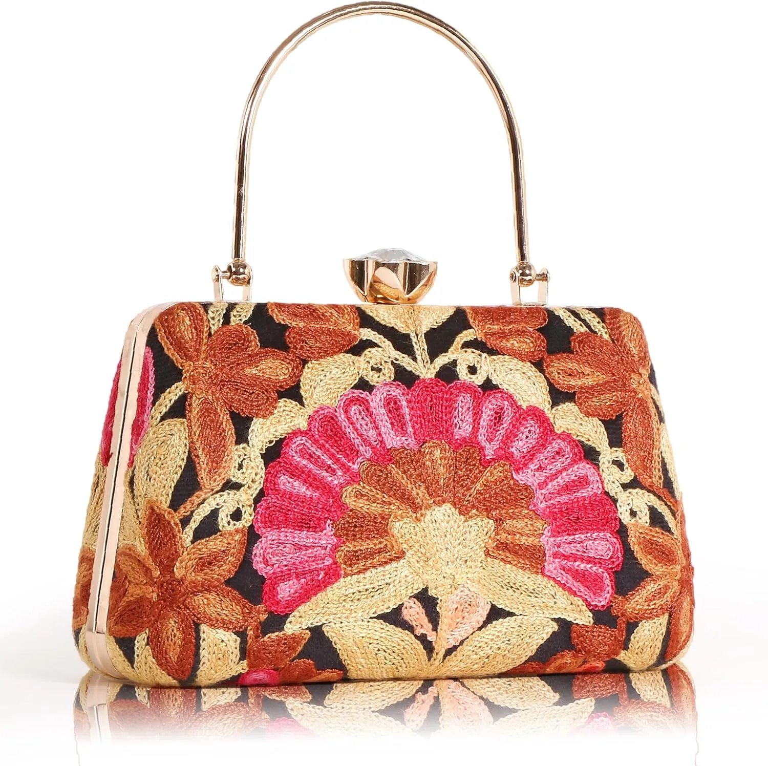 Embroidery Wedding/Party Bridal Type Sling/Clutch Bag