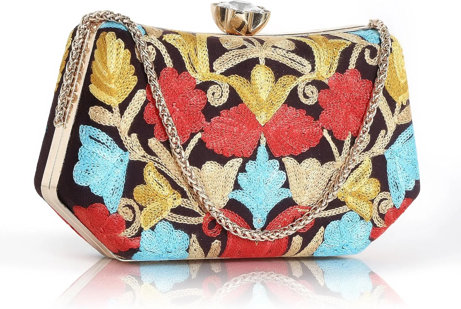 Embroidery Wedding/Party Bridal Type Sling/Clutch Bag