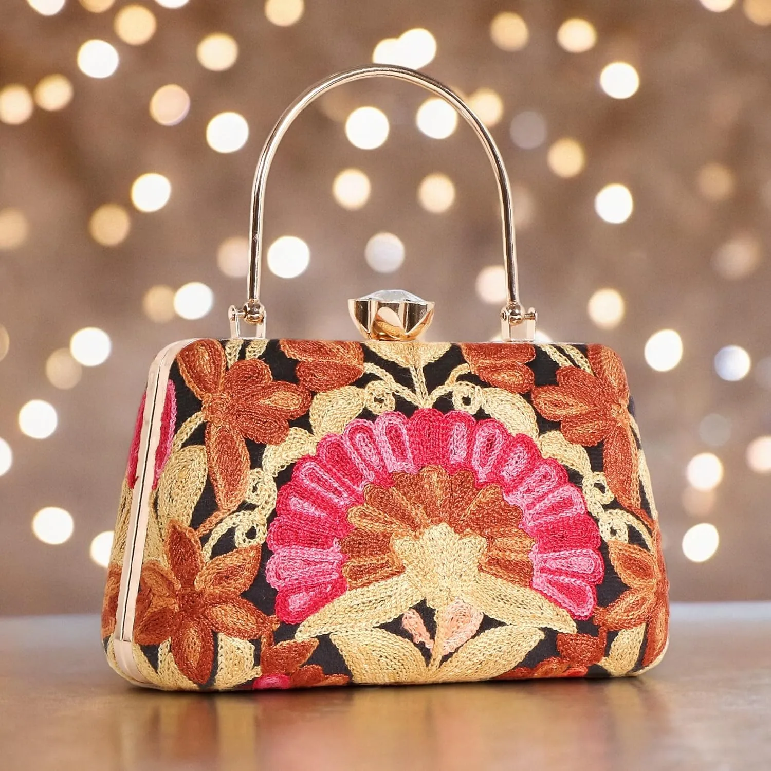 Embroidery Wedding/Party Bridal Type Sling/Clutch Bag