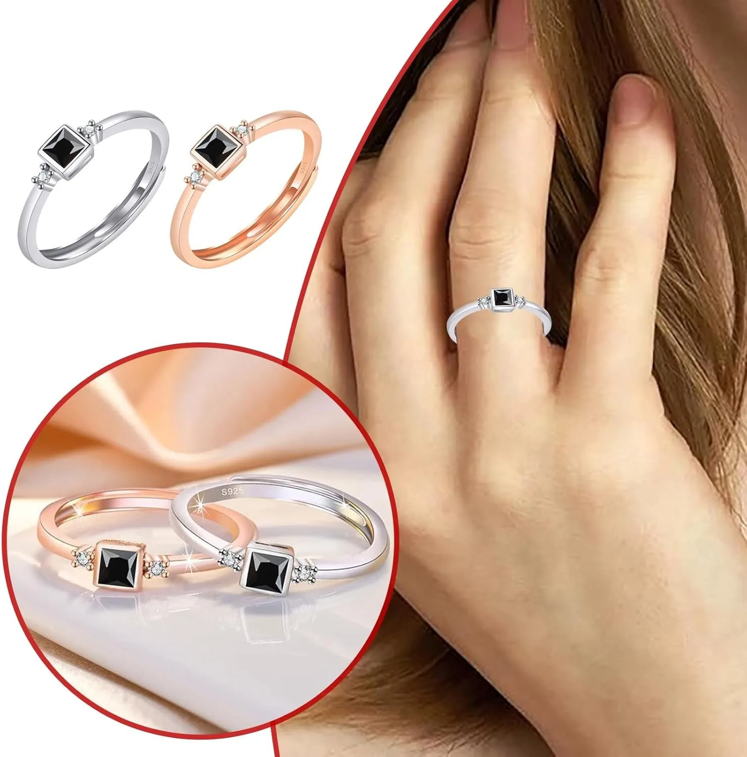 Engagement Ring for Women,White Gold Plated Wedding Band Round Cut Cubic Zirconia Promise Bridal Ring Jewelry Gifts for Lover