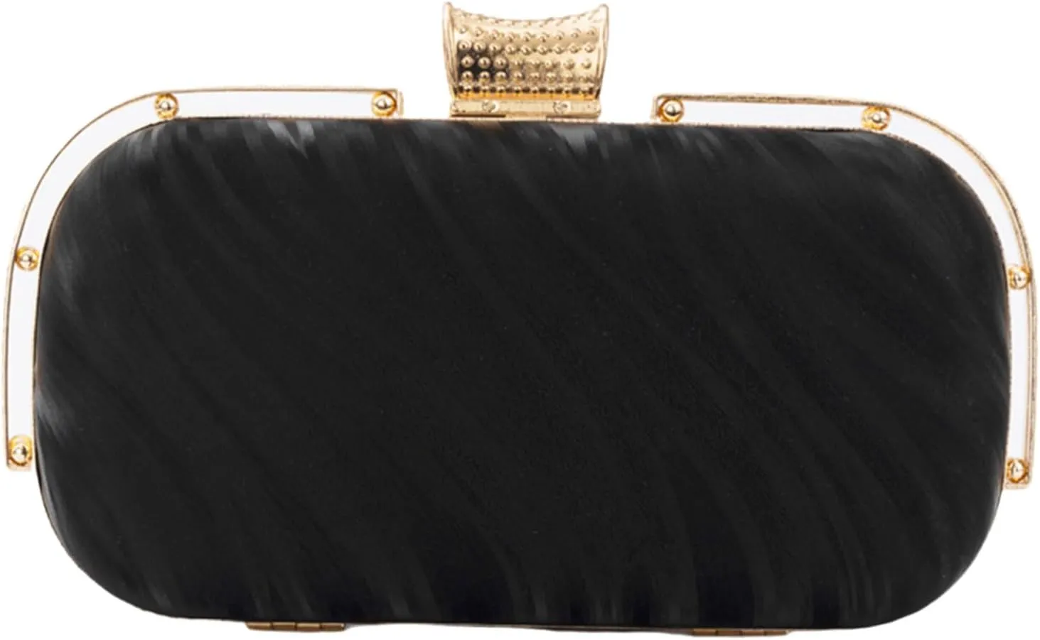 Evening HandbagElegant Ripples Pattern Clutches Bag for Women Evening Handbag Purse with Chain Strap for Parties and Event