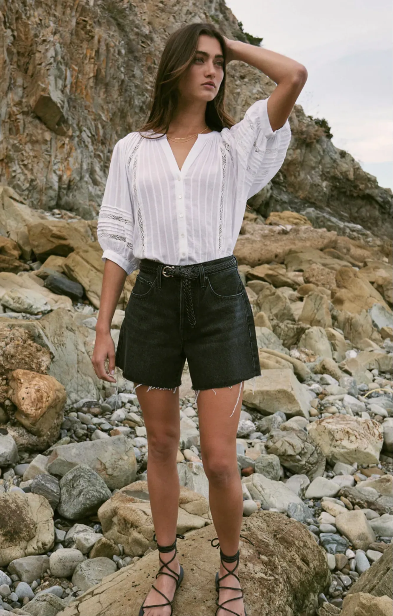 Everyday Hi Rise Black Denim Short - Washed Black | Z Supply