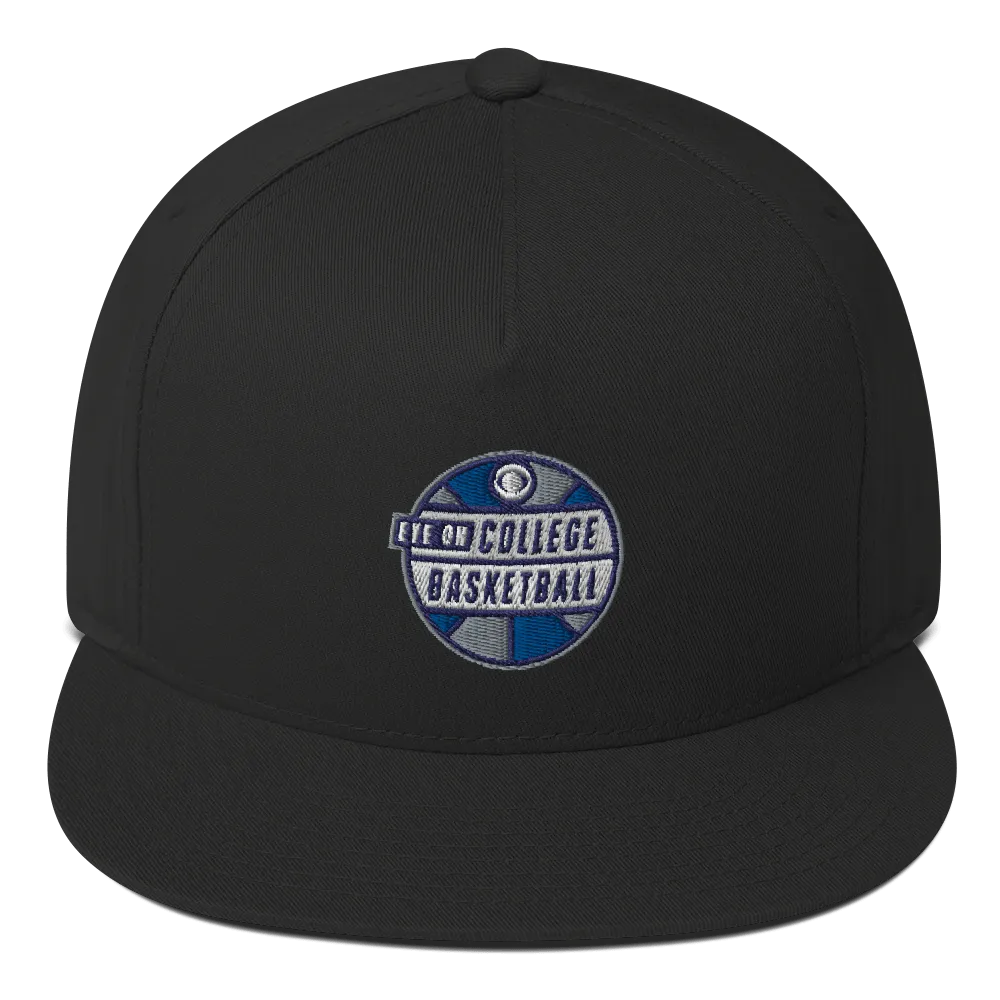 Eye on College Basketball Podcast Logo Embroidered Flat Bill Hat