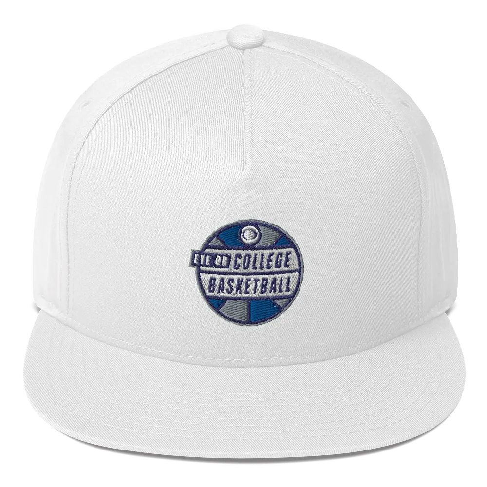 Eye on College Basketball Podcast Logo Embroidered Flat Bill Hat