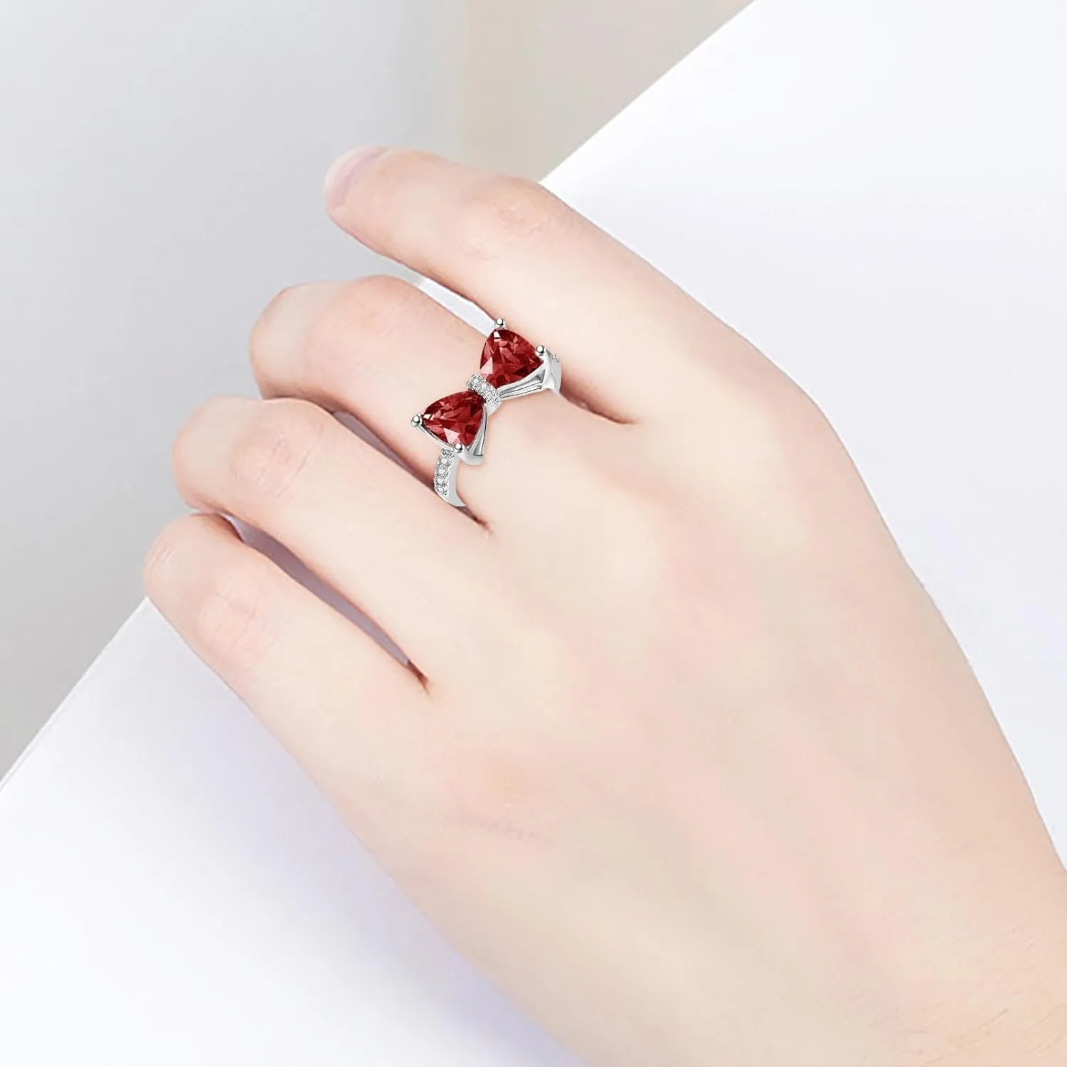 Fashion 925 Silver Bridal Rings Sets, Engagement Wedding Band for Women Promise Ring for Her