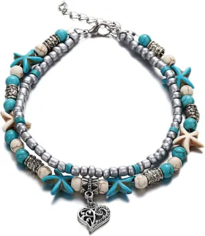Fashion Multi-layer Ankle Bracelet Women's Foot Chain Anklet Jewelry - Design