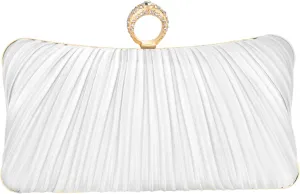 Fashion Women's Evening Bags, Artificial Silk Luxury Handbags with Chain Stylish Purses for Wedding Party