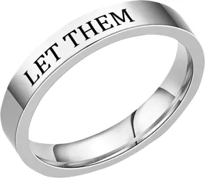 FashionStainless Steel Wedding Bands for Women,Chunky Stackable Ring Silver Statement Promise Jewelry Ring