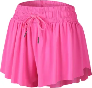 Flowy Athletic Shorts for Women Girls Butterfly Shorts Running Tennis Skort Preppy Shorts Cute Summer Clothes