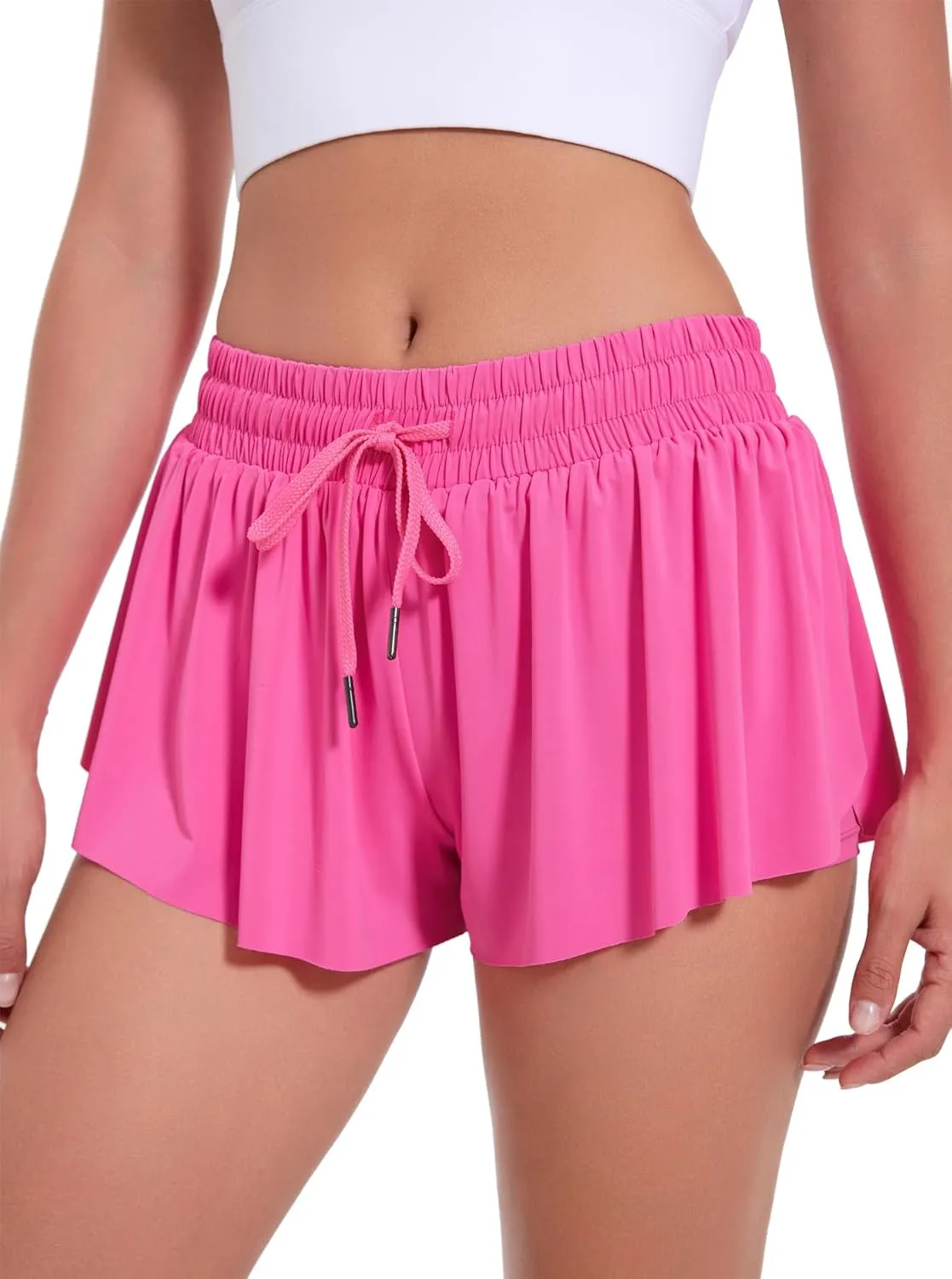 Flowy Athletic Shorts for Women Girls Butterfly Shorts Running Tennis Skort Preppy Shorts Cute Summer Clothes