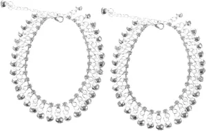 GALPADA 2pc Women Ankle Jewelry Decorative Ankle Bracelet Chain Anklet with Bells Fashion Anklet for Girls Beach Foot Chain Bracelet